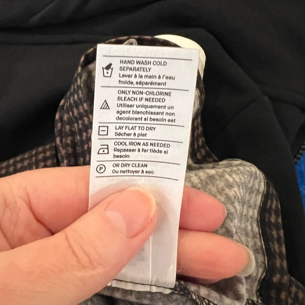 Vince Brushed Tencel Check Long sleeve Knit Top M - Picture 9 of 9